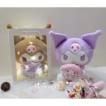 【禮品總部】現貨|實拍 酷洛米娃娃 正版 美樂蒂娃娃 禮品袋 三麗鷗 酷洛米娃娃 酷洛米玩偶 美樂蒂玩偶 kitty