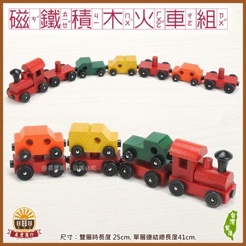 晨豐商行磁性拖拉火車(台灣木製運輸小火車)