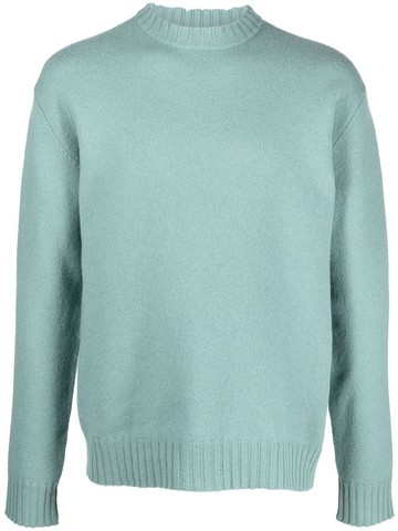 Jil Sander - mock-neck wool jumper - men - Wool - 48 - Blue