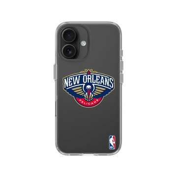 iPhone 16 Clear Case（相機按鈕） 透明 - NBA - Logo-新奧爾良鵜鶘 New Orleans Pelicans