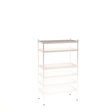 [客尊屋]粗管/沖孔/45x90x150hcm 白騎士沖孔 六層架白騎士