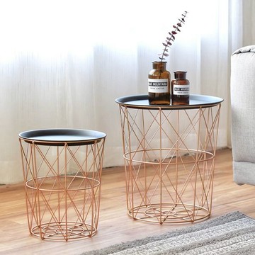 收納職人 鐵藝 帶蓋收納筐 髒衣服收納桶 置物籃_中