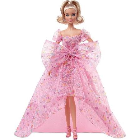 Barbie バービー Birthday Wishes Doll, Pink Polka Dot Dress