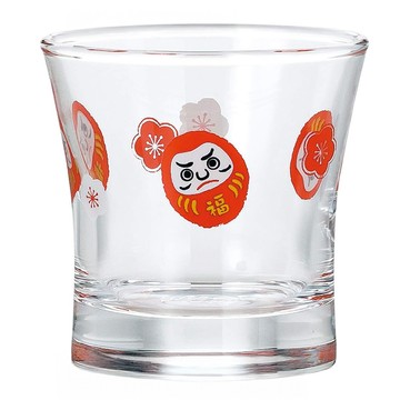 TOYO-SASAKI GLASS 東洋佐佐木 玻璃清酒杯  福神達摩 透明  1個
