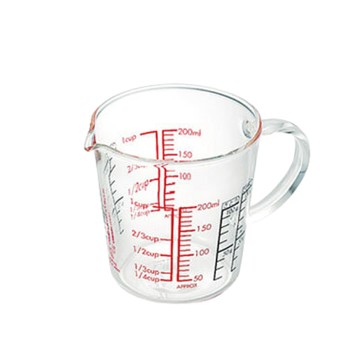 HARIO 日本耐熱玻璃刻度量杯-附手把-200ml-日本製(CMJW-200)