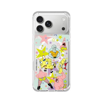iPhone 17 Pro Max ClearX (MagSafe 兼容) 晶透白 - 海綿寶寶 SpongeBob - 深海迷因圖