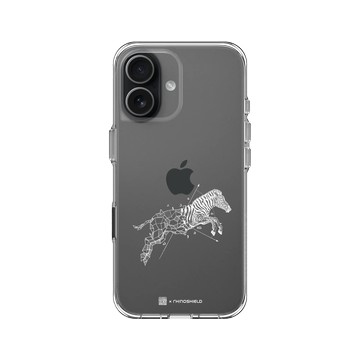 iPhone 17 Clear Case（相機按鈕） 透明 - Kerby Rosanes - 斑馬 - 白