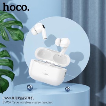 HOCO浩酷 EW59真無線2025款壓感操作5.3入耳式低延遲續航藍牙耳機