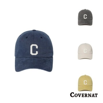 [COVERNAT]25SS 男女同款大學生親膚純棉大C LOGO運動百搭日常遮陽水洗棒球帽（多色任選）