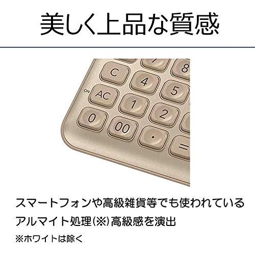 カシオ スタイリッシュ電卓 ゴールド 12桁 ジャストタイプ JF-S200-GD-N