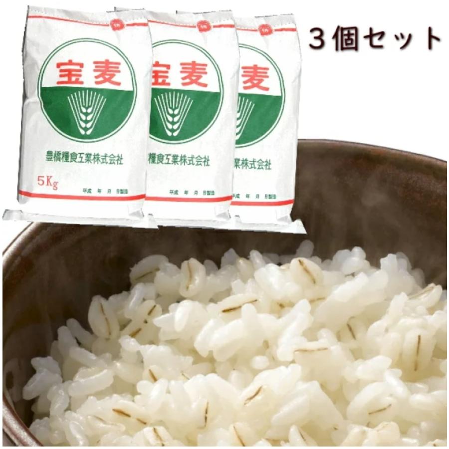 国産 押麦 業務用 5kg 3個セット 健康 腸活 免疫 ダイエット 押し麦 食物繊維 米と炊飯 スープ）麦飯 麦ご飯 麦 大麦ご飯 押し麦5kg 家康 お得 セット