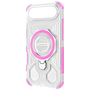 bebehome iPhone 17 四角防摔支架磁吸透色手機殼  透粉  iPhone17 Air