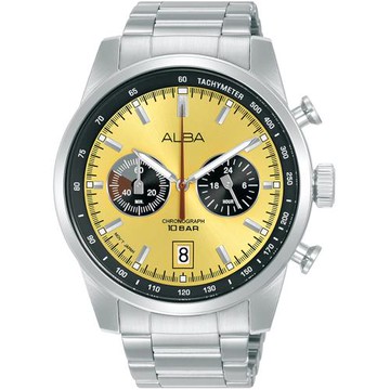 ALBA 雅柏 日系時尚計時錶/金/44mm (VK64-X001Y/A4B003X1)