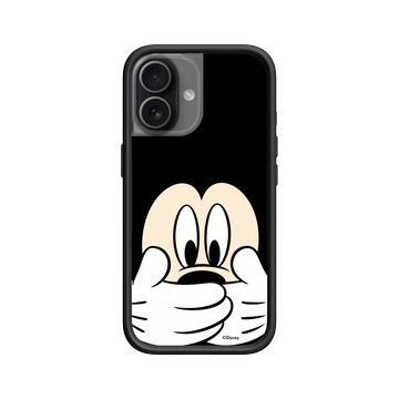 iPhone 17 Mod NX -邊框背蓋組合 (相機按鈕) 黑 - 迪士尼-米奇 Mickey - 米奇摀嘴