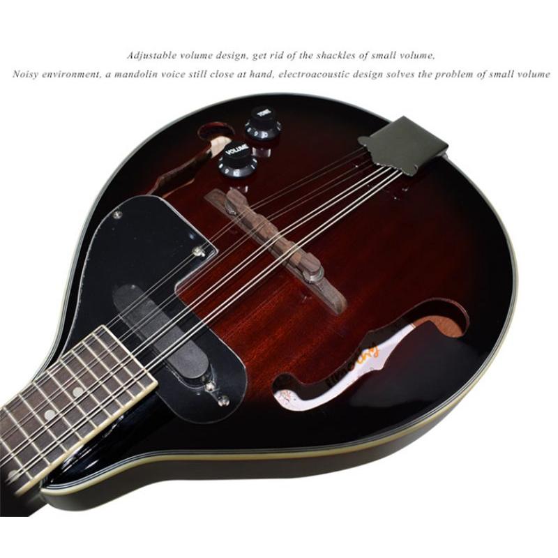 ?100 %新品? マンドリン Mandolin 電音マンタンベル オープン式なノブ サペリ 69cm 両用 ボリューム 音質ダブル弦ノブ