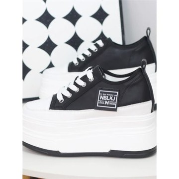 超高12cm增高小白鞋女鞋皮面2024春季新款10公分小個子松糕底潮鞋