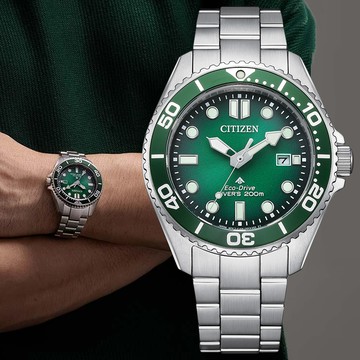 CITIZEN星辰 PROMASTER系列 光動能潛水腕錶 40.6mm / BN0269-50W