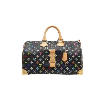 LOUIS VUITTON X TAKASHI MURAKAMI M93217 聯名系列村上隆彩色老花三彩波士頓包 SPEEDY40