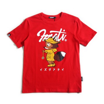 IZZVATI-探險小狐短T-白/黑/紅