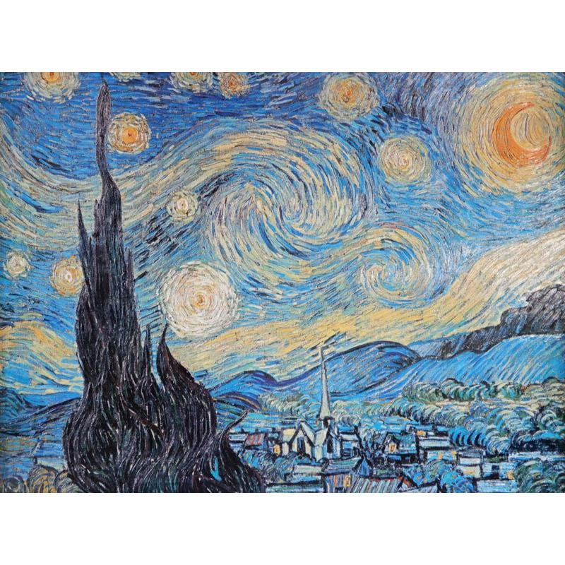 絵画 インテリア 油絵 額入り 額絵 世界の名画 ゴッホ「星月夜」特殊