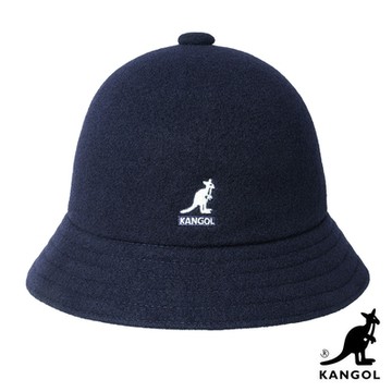 KANGOL-WOOL鐘型帽-深藍色