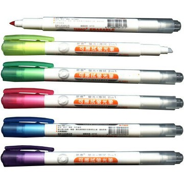 【文具通】TEMPO 節奏 H-1502 可擦式螢光筆 藍 A1040422【APP滿額下單10%點數(單一帳號最高1500點)】8/31止