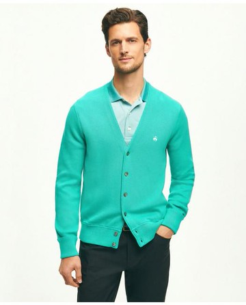 Brooks Brothers Men's Cardigan in Supima Cotton | Green | Size 2XL