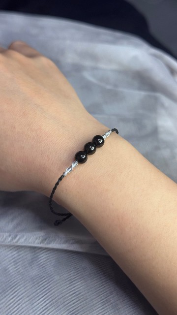 寶淇 - 三寶墨翠手繩 - 天然A貨翡翠