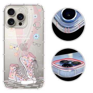 YOURS iPhone17/16/15/14/13/12系列 彩鑽防摔手機殼-致青春Air/16e/ProMax/Plus/mini/SE/XR