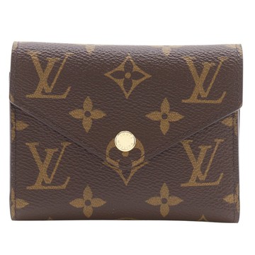 【日本直送】LOUIS VUITTON 皮夾．維多利亞 (Portefeuille Victorine) 三摺短夾 M62472 Monogram 帆布 棕色 男女皆宜【二手品】