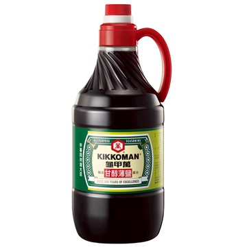 KIKKOMAN 龜甲萬 甘醇薄鹽醬油 二次釀造 100%純釀造  1.6L  1瓶