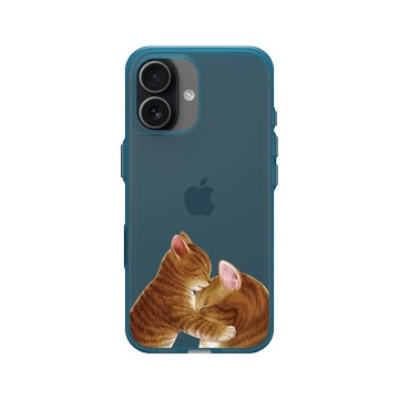 iPhone 17 Clear (相機按鈕) 夜幕藍 - Nyangsongi - 擁抱