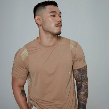 親膚運動短袖上衣【FLIPPOS X VERVE｜NIMROD FLUX TEE - 卡其】 M