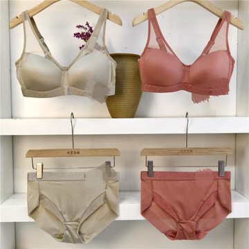 DY無鋼圈25新款出口韓國原單高端舒適透氣薄款內褲文胸女內衣套裝