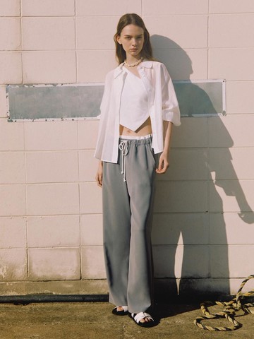 Double Band String Wide Slacks (JWSLPE0300)