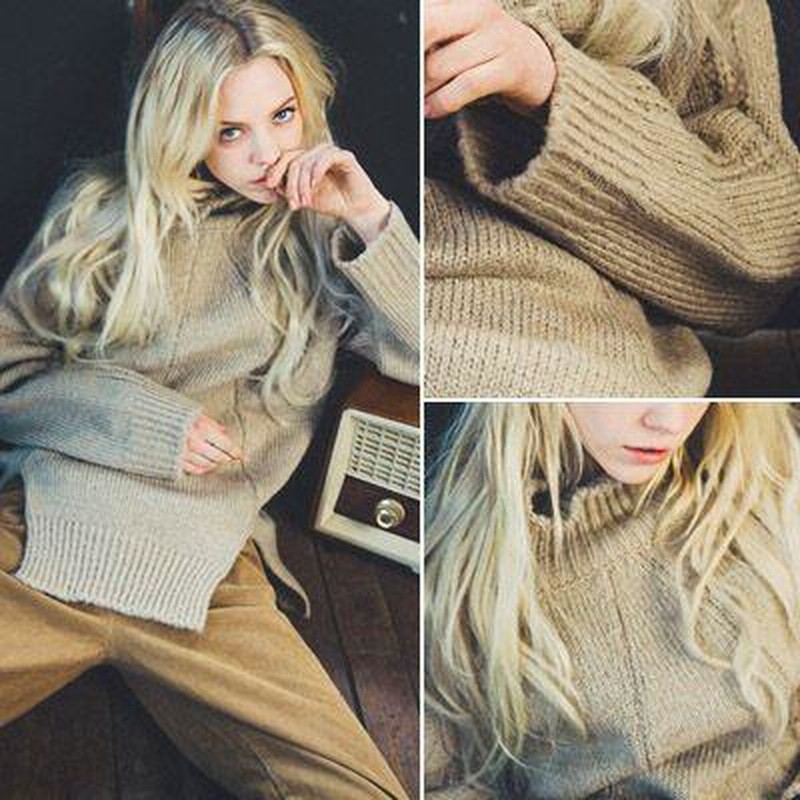 【SKYE STRACKE（スカイ・ストラック）コラボ】【ts13423】息苦しくない裾スリットウールニット(ウール30％) SKYE STRACKE（スカイ・ストラック）コラボ】【ts13423
