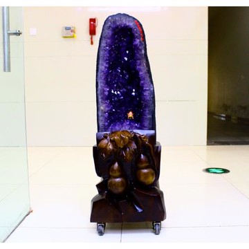 永韻 批發天然紫水晶洞擺件 紫晶洞 瑪瑙洞水晶洞 紫色原石錢袋子