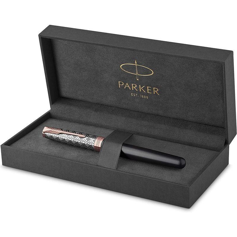 PARKER パーカー公式 ソネット プレミアム 万年筆 M 中字 高級 ブランド ギフト ペン先 18金 メタル&グレイPGT 21197 |  LINEブランドカタログ