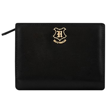 哈利波特系列RFID防盜拉鍊對折短夾-霍格華茲