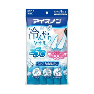 日本白元冰爽涼感巾加大版-5片裝