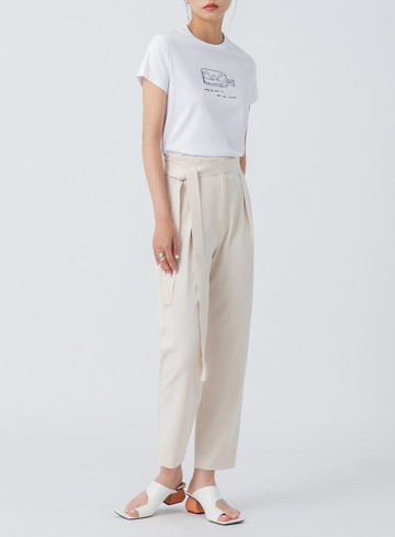 親膚綁帶九分西裝褲