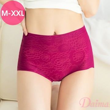 束褲  (M-XXL)燒花顯瘦翹臀蠶絲無痕束褲_紅色#7627