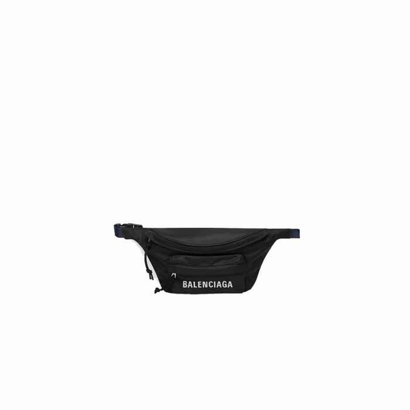 バレンシアガ BALENCIAGA Wheel ウエストポーチ ベルトバッグ ブラック