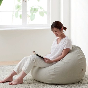 洋蔥式懶骨頭沙發椅(皮革款)-170L-多色可選 米白