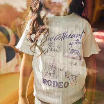 Brands4kids 西部牛仔白色短袖上衣_DAILYSEVEN系列