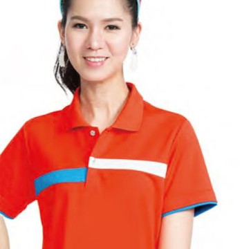 Sunrise 吸濕排汗POLO衫(橘紅)-女款(99128-1)