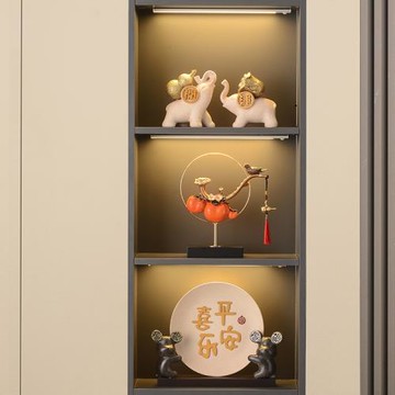 酒柜裝飾擺件柿柿事事如意柿子展示柜博古架喬遷之喜暖居禮物布置