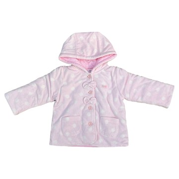 vivibaby 蝴蝶結點點外套  80  粉色