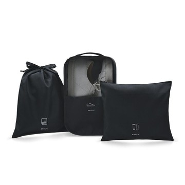 旅用收納3件組 (黑色、深灰) 黑色