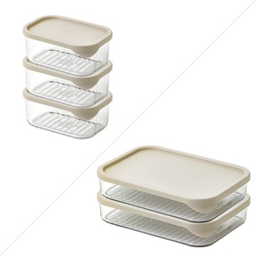 (餐廚集點加購) Glasslock 強化玻璃冰箱收納可冷凍微波保鮮盒-多件組 (兩規格可選)